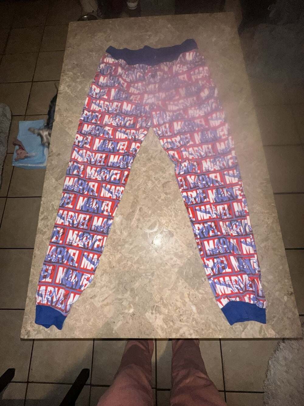 Disney Marvel Logo All-Over Print Jogger Pajama Pants size adult Medium